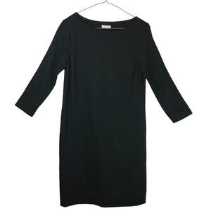 J Jill Womens XS Dress/Shift Black Long Sleeves Boat Neck Viscose Blend